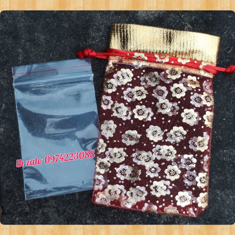 combo100 chiếc túi lộc đỏ đựng gạo muối đầu năm