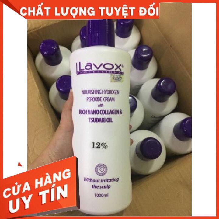 Oxy lavox dung dịch trợ nhuộ -6%-9%-12%   - phụ liệu tóc- với công thức tiên tiến, oxy giúp cho tóc nhuộm giữ màu tóc