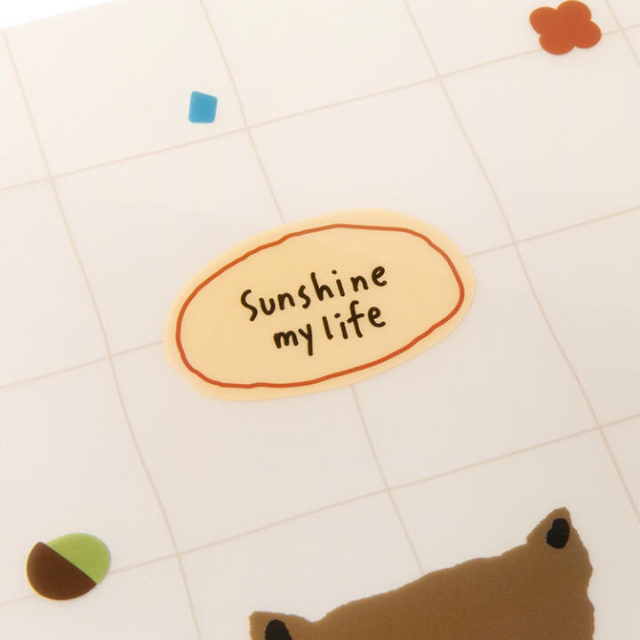 Bìa Đựng Tài Liệu ARTBOX Hàn Quốc Họa Tiết Hình Gấu 3 Ngăn Tiện Dụng