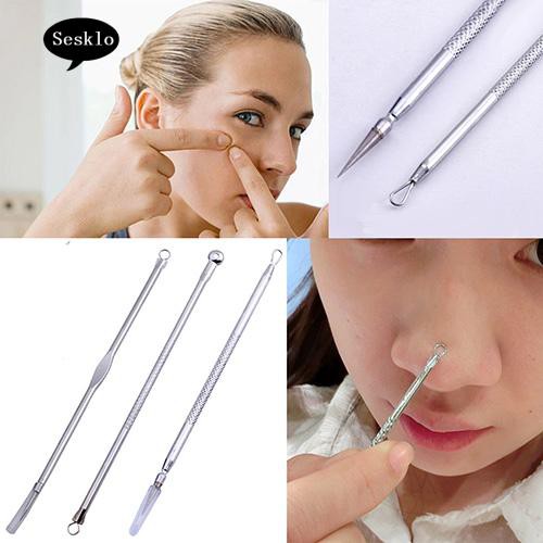 Đồ Chơi Nhân Vật SK SK Độc Đáo Sáng Tạo☀Set 3 Dụng Cụ Nặn Mụn Hai Đầu Tiện Lợi