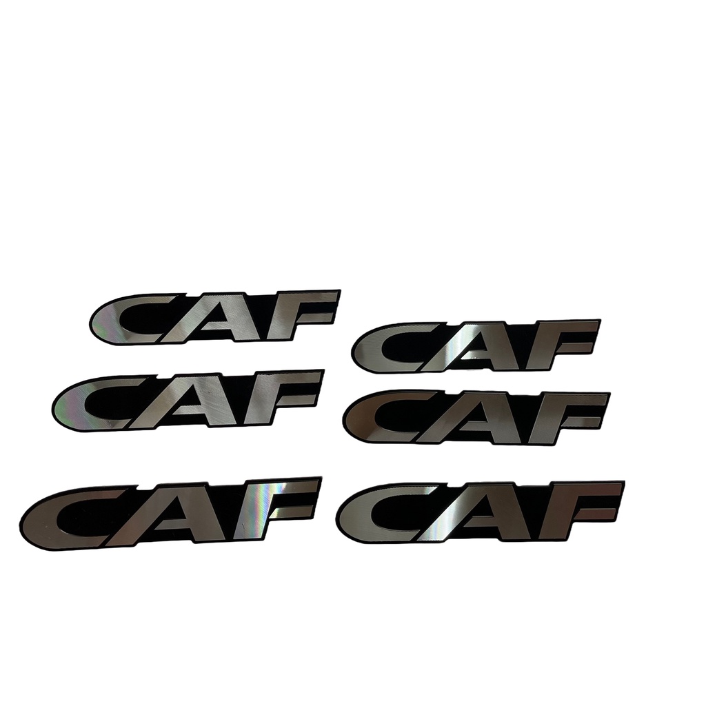 TEM DÁN THÙNG LOA THƯƠNG HIỆU CAF NHÔM XỊN TỐT 2cm x 11cm - GIÁ 1 CẶP