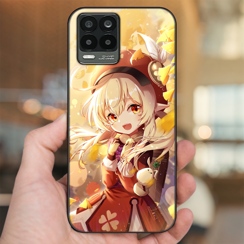 Ốp lưng Realme 8, 8 Pro viền đen in hình Klee Genshin Impact