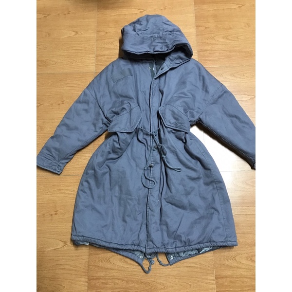 áo phao parka xanh có mũ si hiệu tuyển