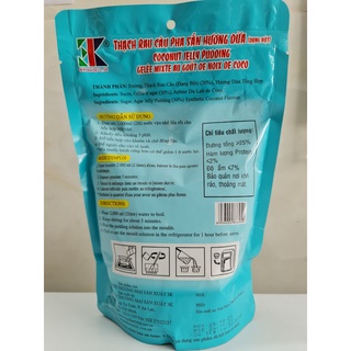 [TÚI LỚN 560g – hương DỪA] BỘT THẠCH RAU CÂU PHA SẴN RC3K Agar Jelly Pudding Coconut Flavour (vvk-hk)