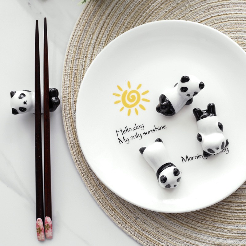 Gác đũa gấu trúc 8 mẫu đáng yêu p/c Nhật - Sứ cao cấp không chì xuất khẩu