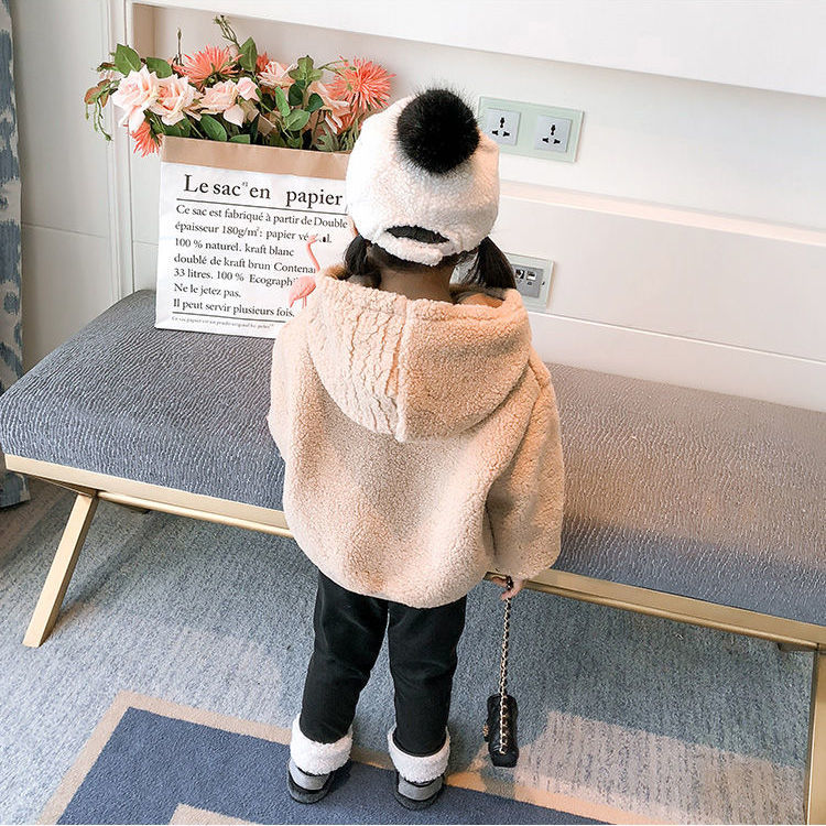 Áo Hoodie Nhung Ấm Áp Cho Bé Gái