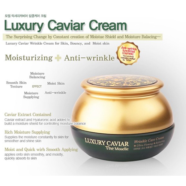 Kem Mờ Nám Bergamo Luxury Caviar Wrinkle Care Cream 50gr