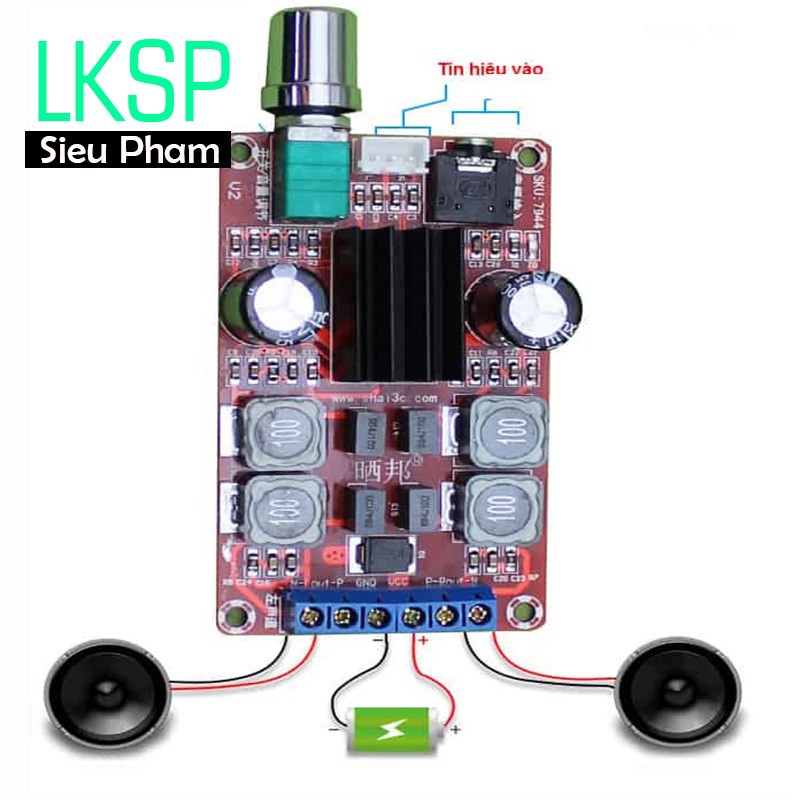 Mạch Khuếch Đại Âm Thanh Class D TPA3116D2 2x50W XH-M189