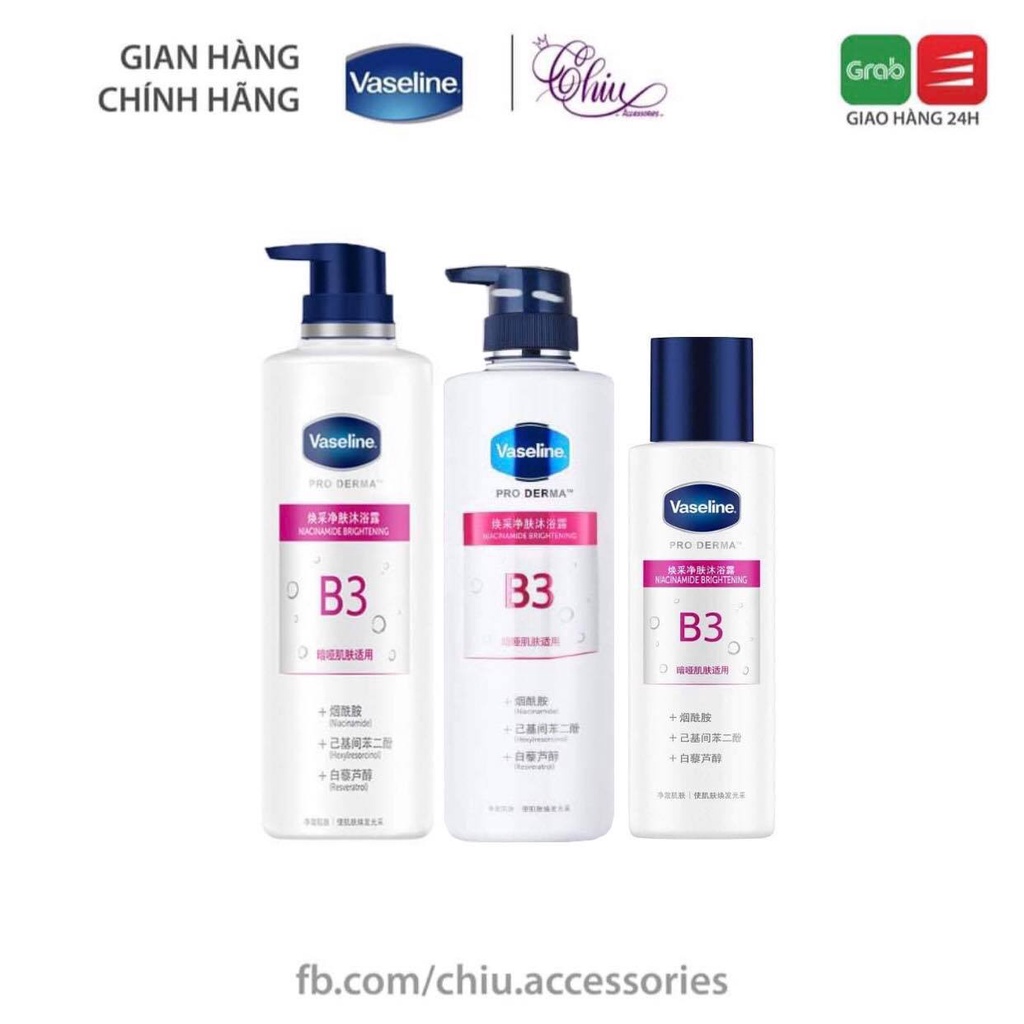 Sữa tắm dưỡng thể Vaseline Pro Derma B3