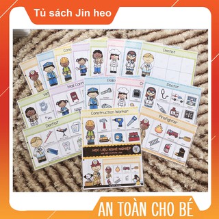 [HỌC LIỆU cho bé] Nghề Nghiệp - bóc dán