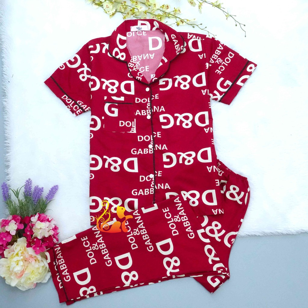 Đồ Bộ Mặc Nhà Pijama Kate Thái Quần Dài - "Họa tiết Dờ Gờ" - Dưới 60kg