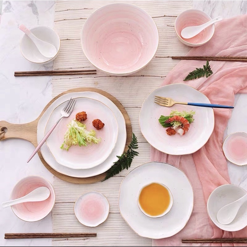 Bộ bát đĩa pastel Nebulea phong cách Bắc Âu hiện đại