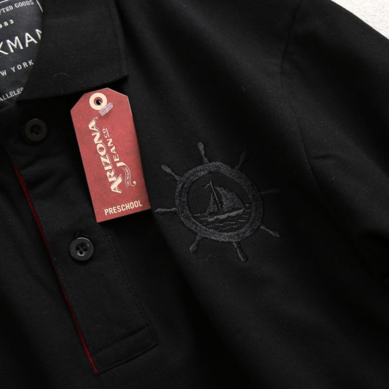 Áo thun nam ngắn tay polo có cổ vải cá sấu cotton phối bo tay