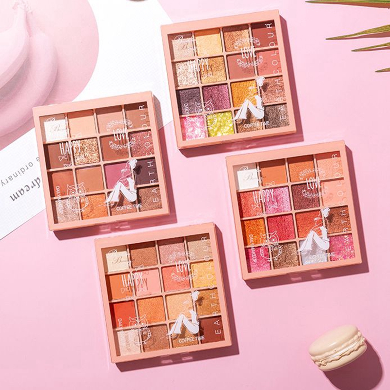 Bảng Phấn Mắt 16 Màu Lấp Lánh Trang Điểm Chuyên Nghiệp