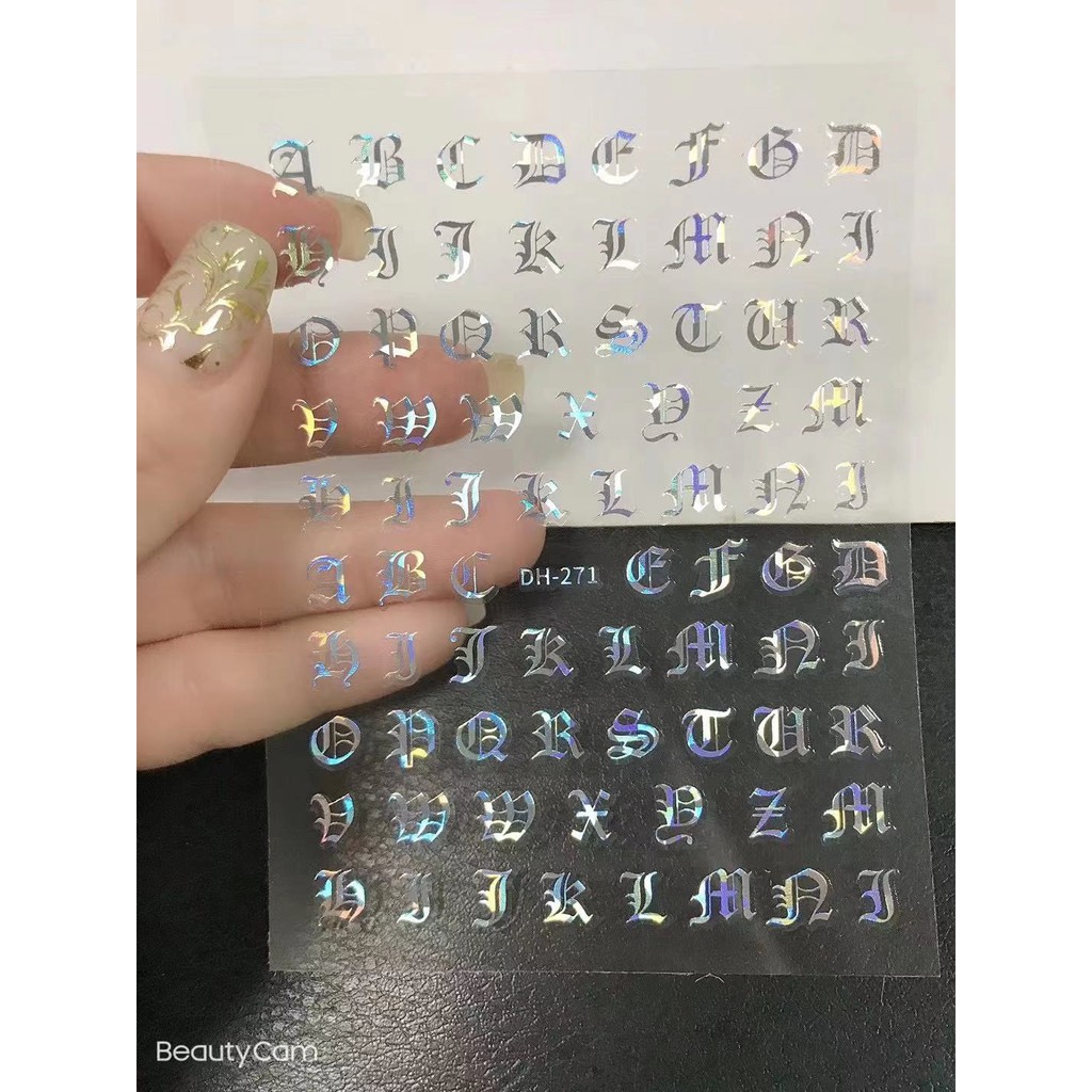 Sticker hình chữ mã mới