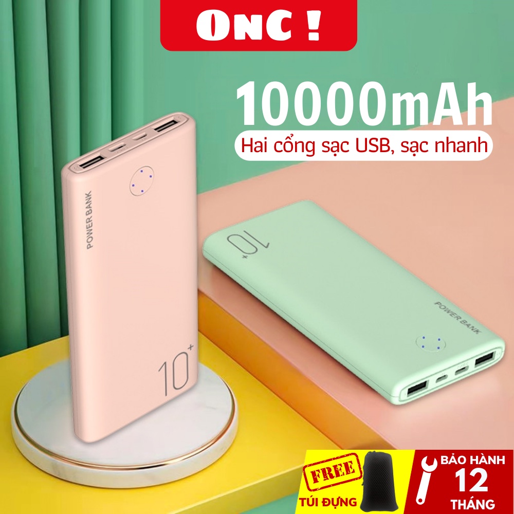 [BẢO HÀNH 15 THÁNG] Pin Sạc Dự Phòng 10000mAh Beerus Sạc ra USB &amp; sạc vào Micro/Type-C