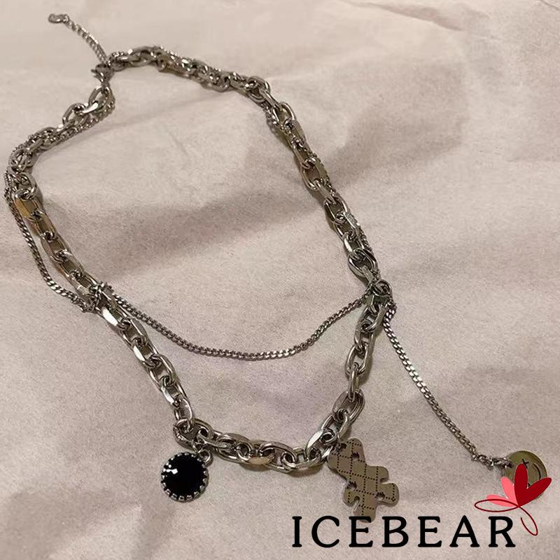 Vòng cổ hai lớp mặt hình mặt cười đơn giản cho nữ