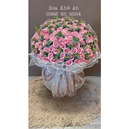 Bó hoa sinh nhật, khai trương siêu to, siêu lá cực xịn. Bó 100bông 4 lớp cao cấp