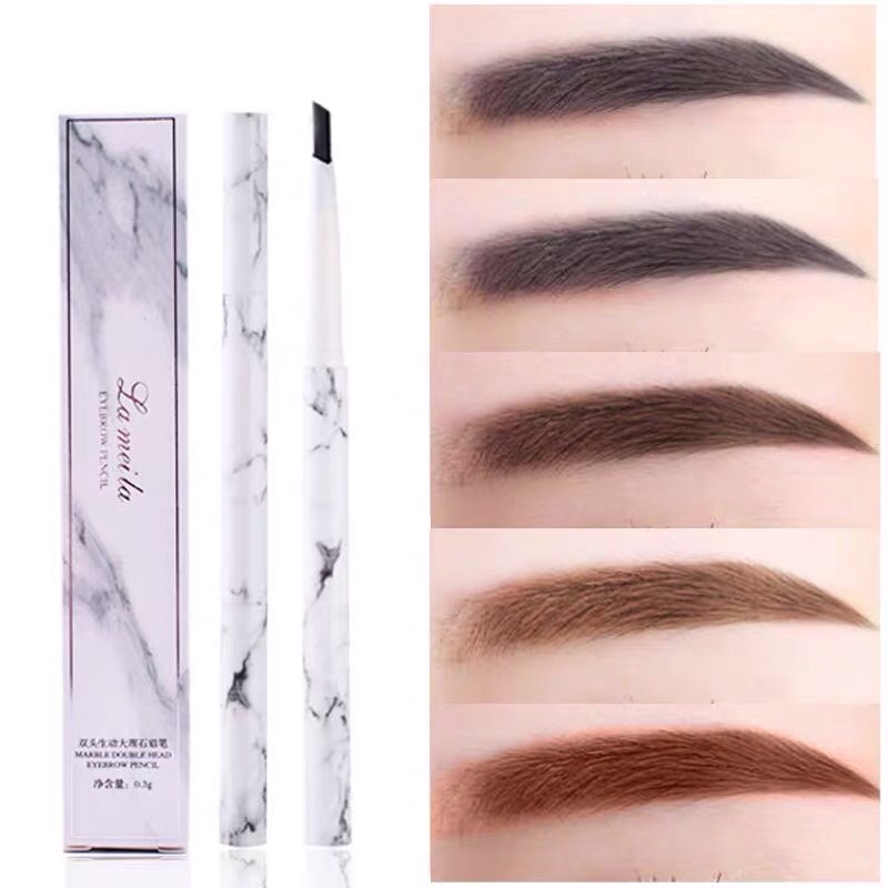 bút kẻ lông mày đa dụng 2 đầu kẻ và chuốt lông mày Lameila Eyebrow Pencil không thấm nước, không trôi, màu bền