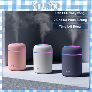 Máy xông tinh dầu máy phun sương mini đèn led xoay vòng nhiều màu sắc tạo độ ẩm khuếch tán tinh dầu