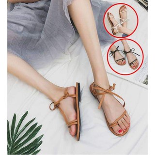 Sandal dây cột nơ - Boho Vintage Style