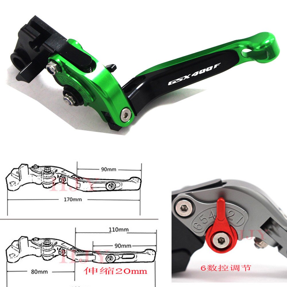 For SUZUKI GSX400F Impulse 1994-2004 GSX 400F GSX 400 F Motorcycle Folding Extendable Adjustable Brakes Clutch Lever CNC