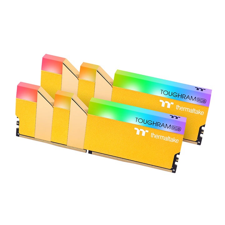 KIT Ram Thermaltake TOUGHRAM RGB 16GB (8GBx2) DDR4 3600MHz Metallic Gold RG26D408G X2- 3600C18A