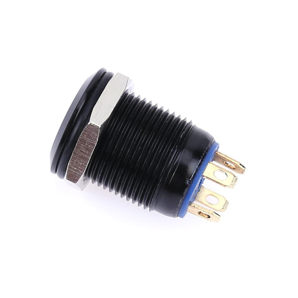 Công tắc nút bấm ON-OFF 12mm kháng nước kèm đèn LED xanh cho xe hơi