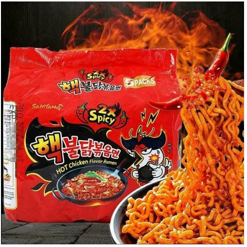 Mì Gà Cay 2X Samyang Hàn Quốc Lốc 5 Gói