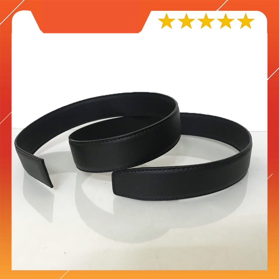 Dây Lưng Nam (không mặt) Loại May Viền Chịu Lực 3 Lớp Da PU Cao Cấp (Trơn + Đục Lỗ)