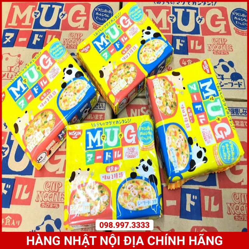 [Date T9/T8/2021) Mỳ Mug Nissin Thơm Ngon, Mì Ăn Dặm Dành Cho Bé Yêu (Màu Vàng)