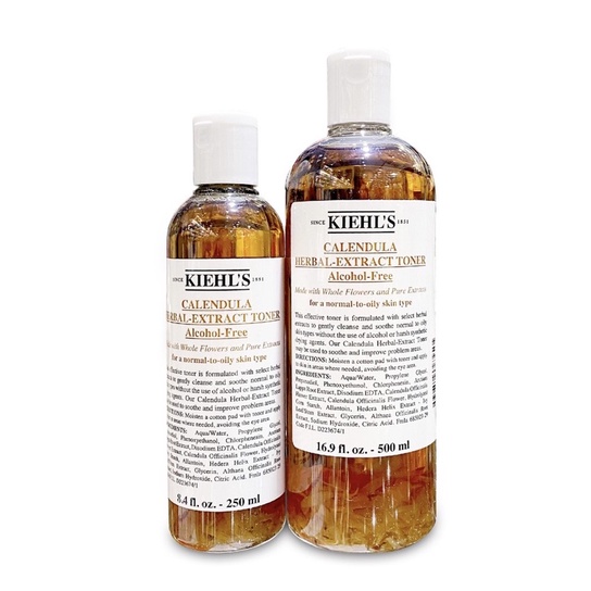 Toner Hoa Cúc Kiehl's Calendula Herbal-Extract Alcohol-Free 250ml/500ml  USA