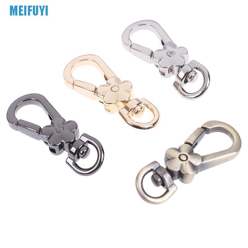 Móc Kẹp Túi Xách Bằng Kim Loại Hình Hoa 439v