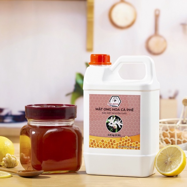 MẬT ONG HOA CAFE ĐÓNG CAN 2 LÍT CAO CẤP CHUẨN 100% - THẾ HỒNG HONEY