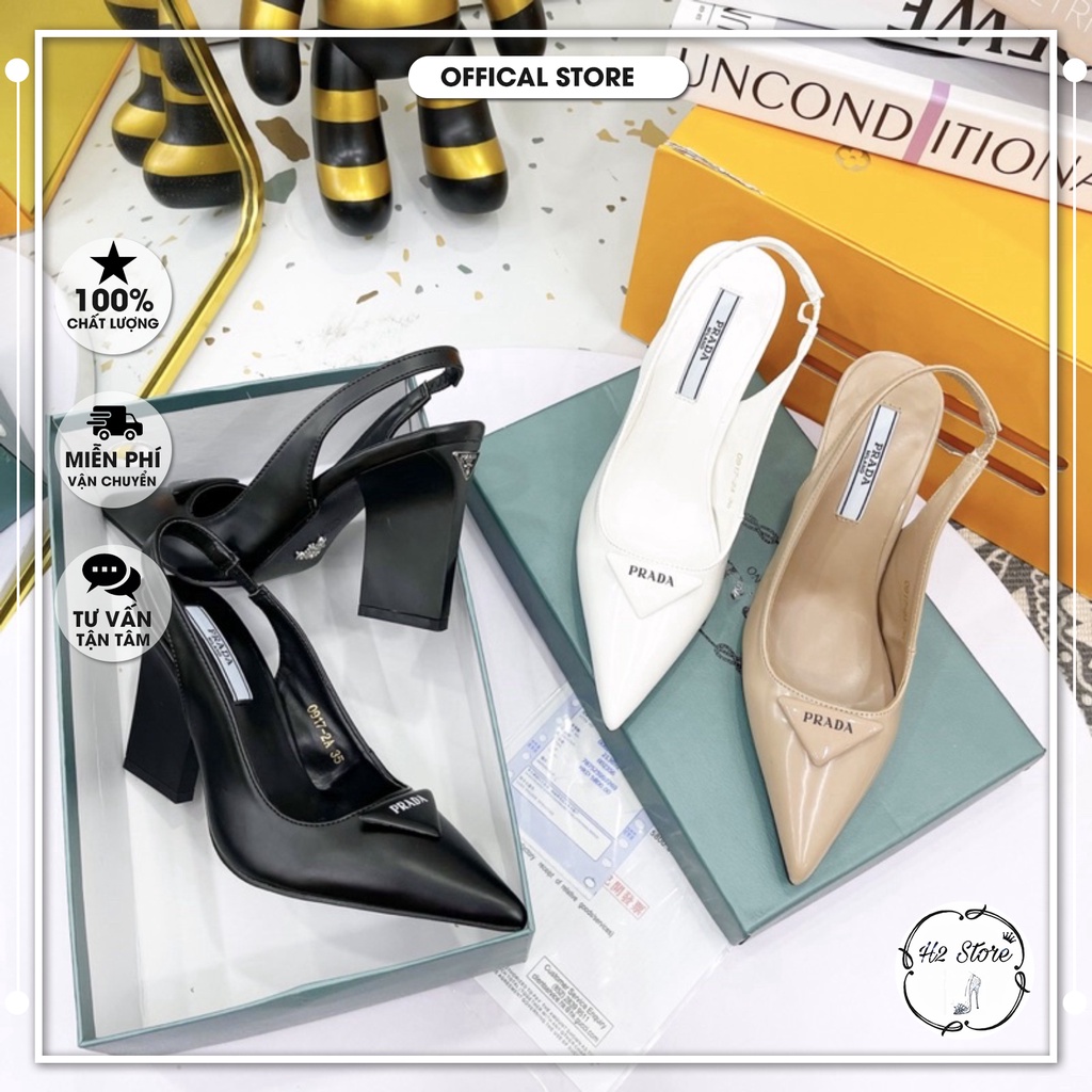 👠👟 Sandal prada gót dẹt quai sau fullbox ⚡