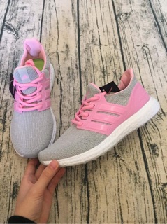 Giày Thể Thao Ultra Boost Xám Hồng