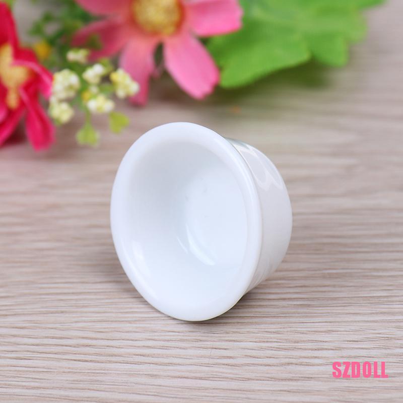 Mô Hình Chậu Hoa Trắng Bằng Gốm Tỉ Lệ 1:12 Dành Cho Nhà Búp Bê SZDOLL6