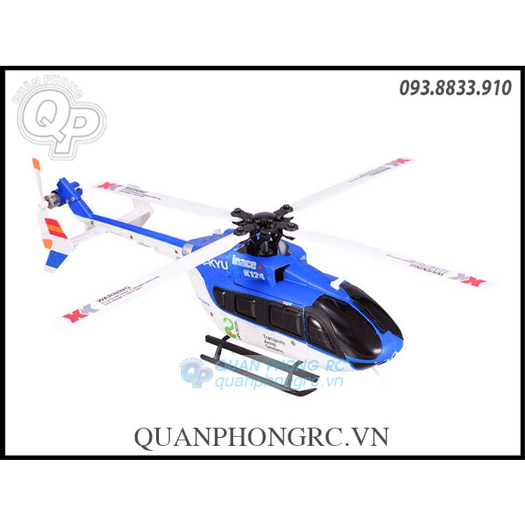 Máy bay điều  khiển WLtoys XK K124 EC145 6CH 3D6G Scale RC Helicopter RTF (Brushless Motor)