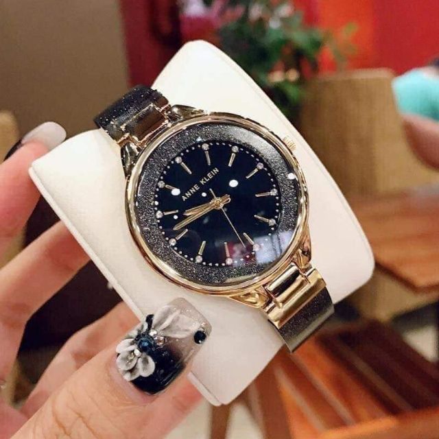 Đồng hồ nữ Anne Klein nhũ đỏ siêu xinh sz 36mm