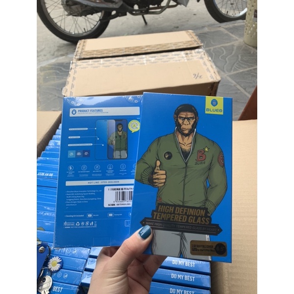 Kính Cường Lực Full Màn Hãng BLUEO Iphone 11 Đến 15 Pro Max Hàng Cao Cấp Siêu Mượt