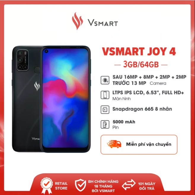 Điện thoại Vsmart Joy 4 (3GB+64GB) - Hàng chính hãng | BigBuy360 - bigbuy360.vn