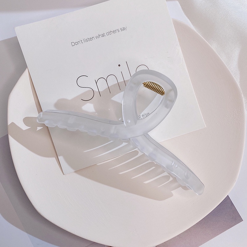 Phù Hợp Kẹp Tóc Càng Cua Bằng Acrylic Nhám Loại Lớn Phong Cách Hàn Quốc