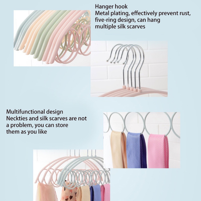 Giá Đỡ Khăn Choàng Cổ 5 Lỗ Tiện Dụng