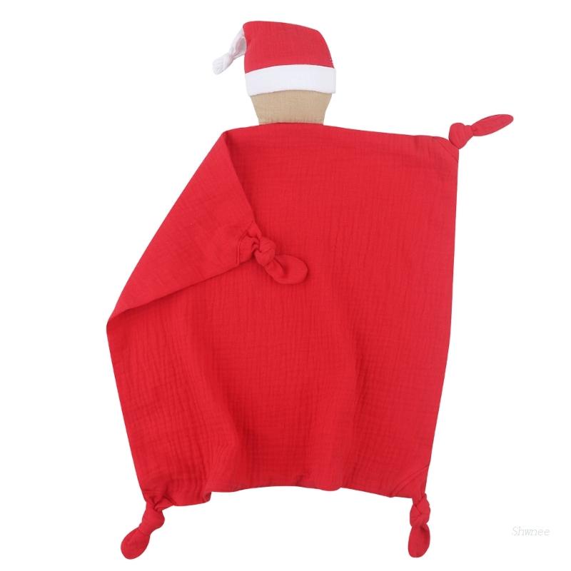 Khăn Lau Nước Bọt Hình Búp Bê Ông Già Noel Dễ Thương Cho Bé Sơ Sinh