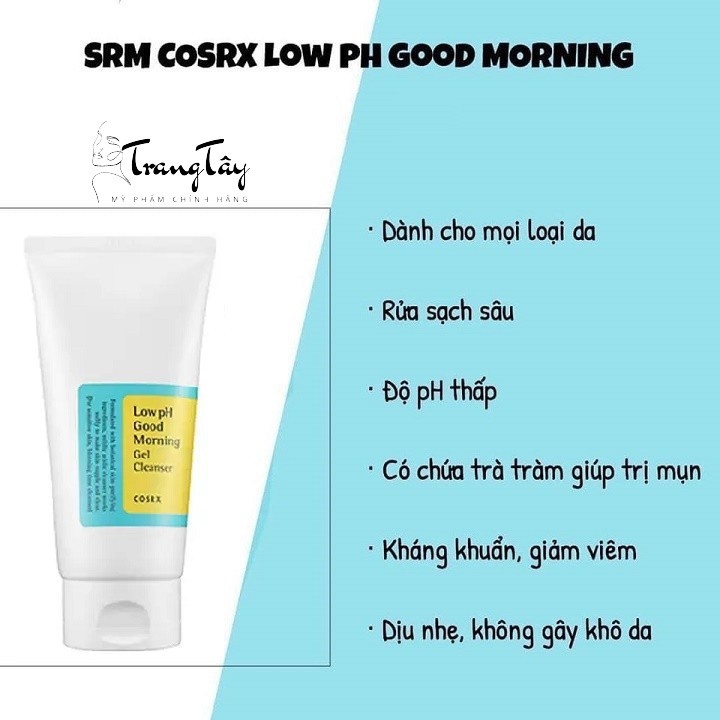 Sữa Rửa Mặt COSRX Low pH Good Morning Gel Cleanser
