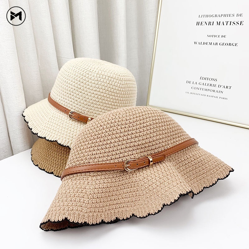 Nón Tai Bèo Chống Nắng Có Dây Đai Thắt Đơn Giản Có Thể Gập Gọn Phong Cách Nhật Bản Cho Nữ