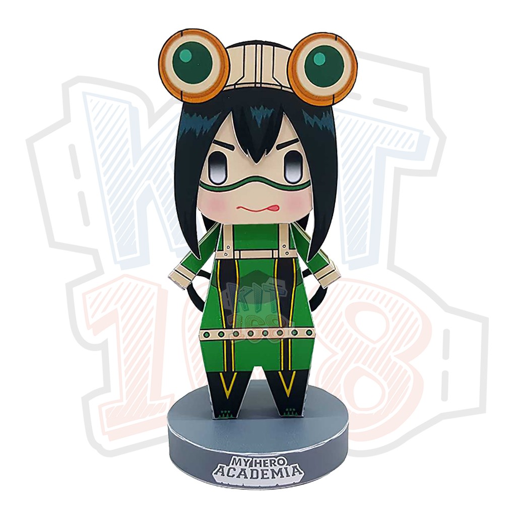 Mô hình giấy Anime Chibi Tsuyu Asui - My Hero Academia