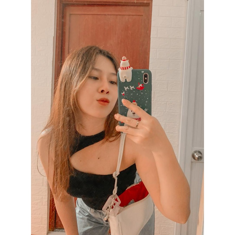 Áo thun nữ không tay hở eo thời trang quyến rũ