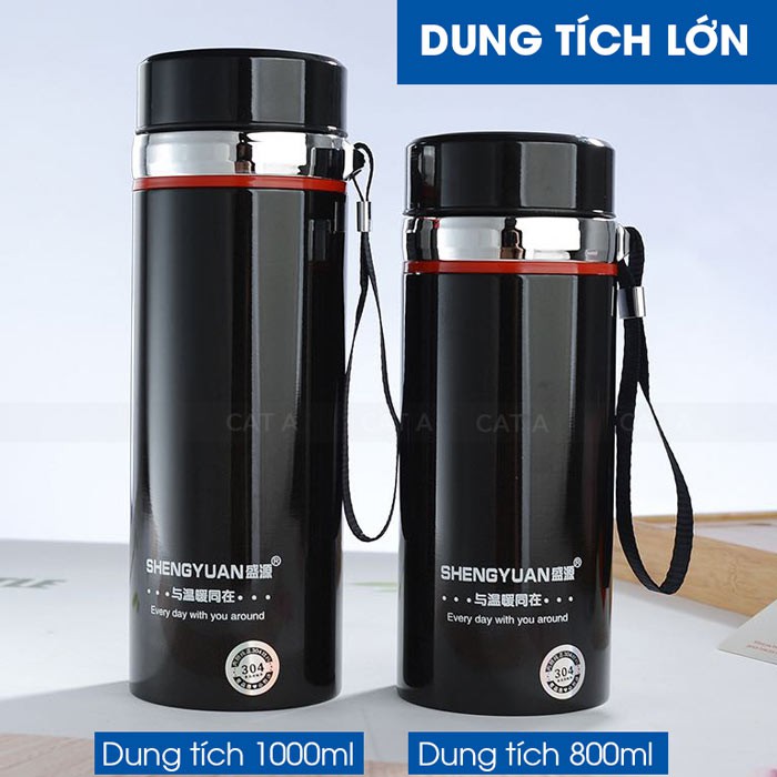 [Flash sale]Bình giữ nhiệt inox304 cao cấp không gỉ - giữ nhiệt cực tốt lên tới 12h - có 2 dung tích 800ml và 1000ml