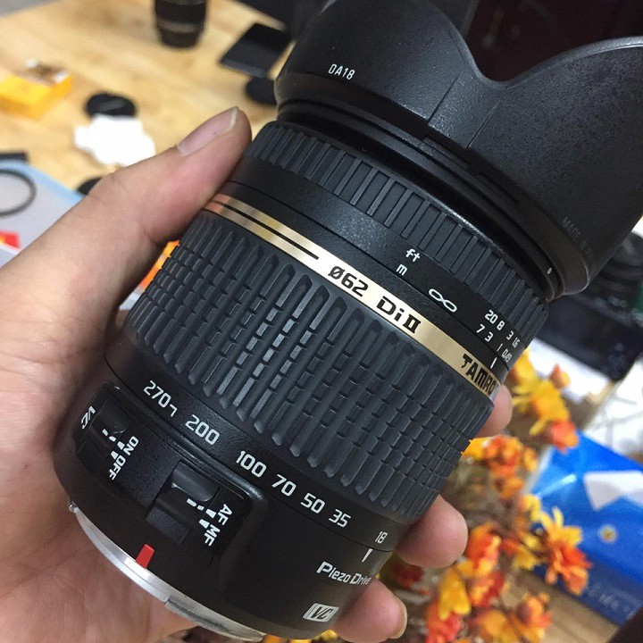 Ống kính Tamron 18-270f3.5-6.3 VC ống kính đa dụng cho máy Canon crop